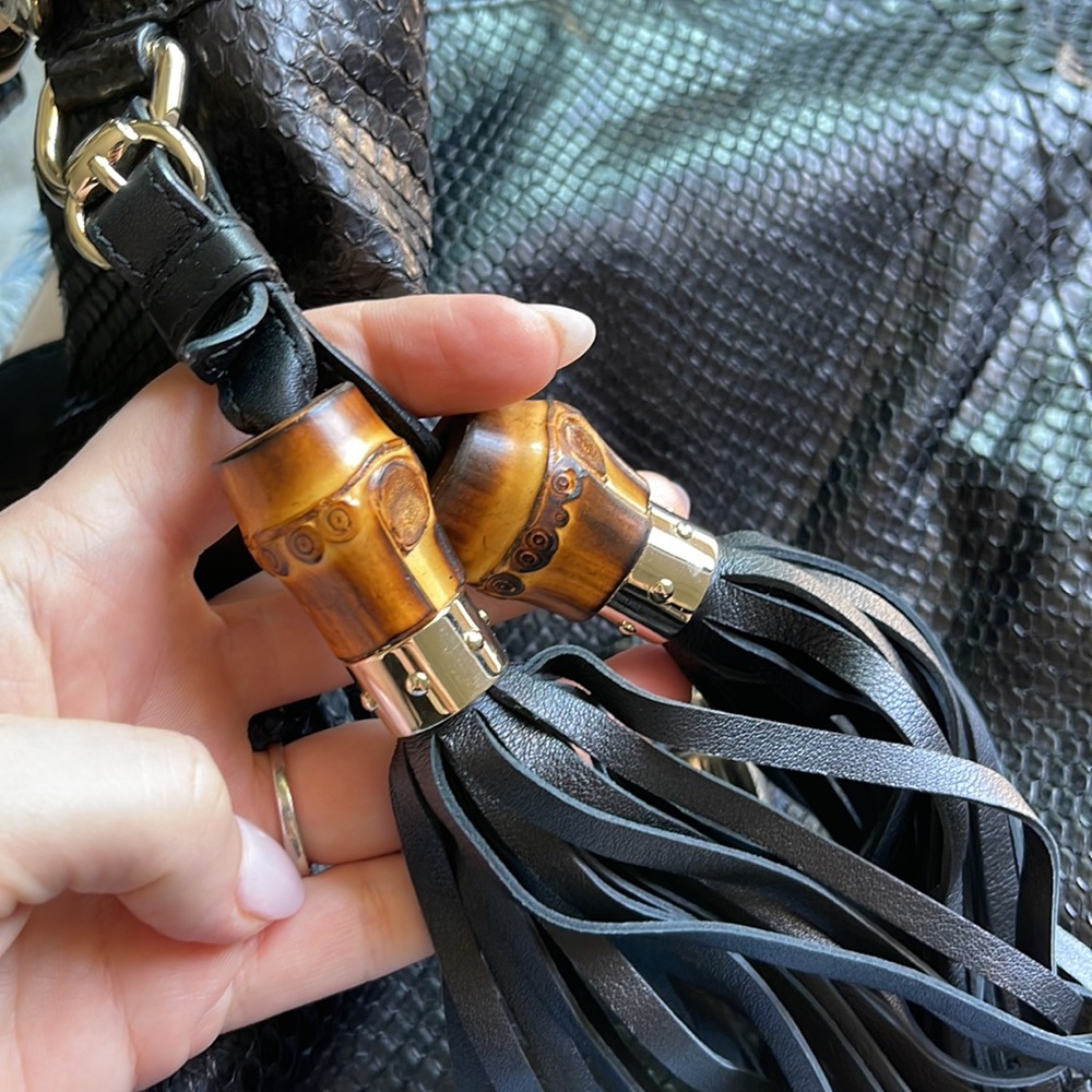 Gucci Large New Jackie Black Python - image 6